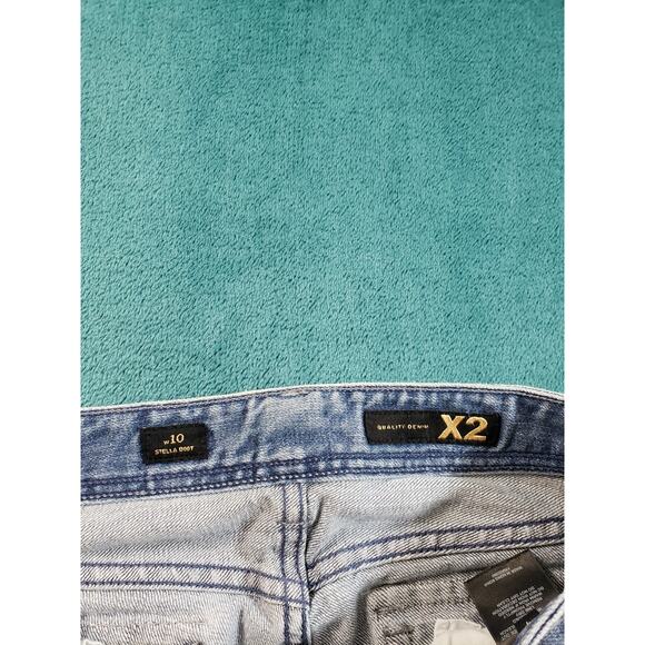Express Jeans Size 4 Womens Blue Stretch Pants Ladies Mid Rise Stella Bootcut - Picture 3 of 14